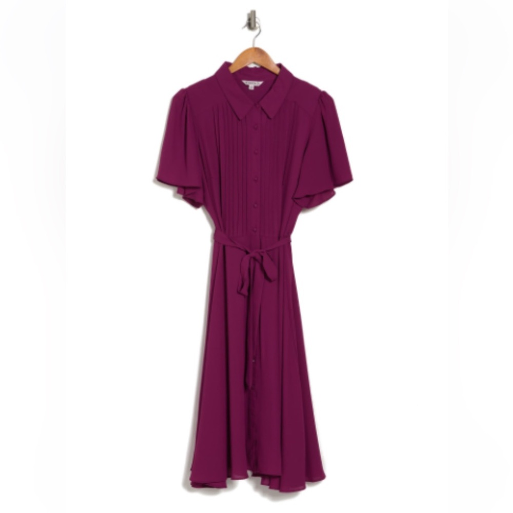 Nanette Lepore BNWT Solid Pintuck Dress - Size 4 in Bali Orchid